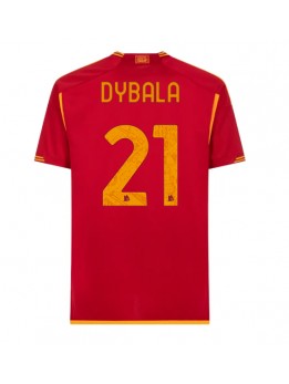 Billige AS Roma Paulo Dybala #21 Hjemmedrakt 2023-24 Kortermet